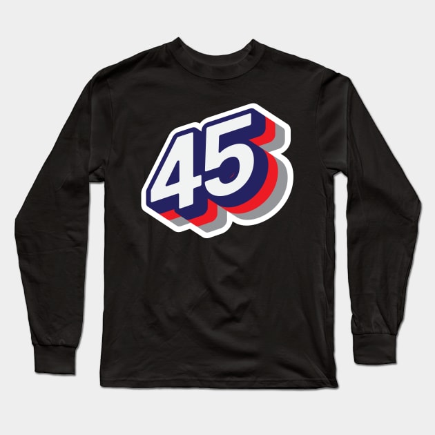 45 Long Sleeve T-Shirt by MplusC